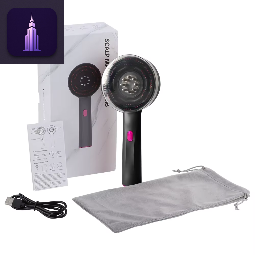 Electric Red Light Scalp Comb