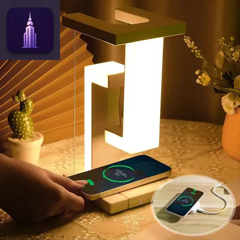 Night Desk Lamp with Wireless Charging