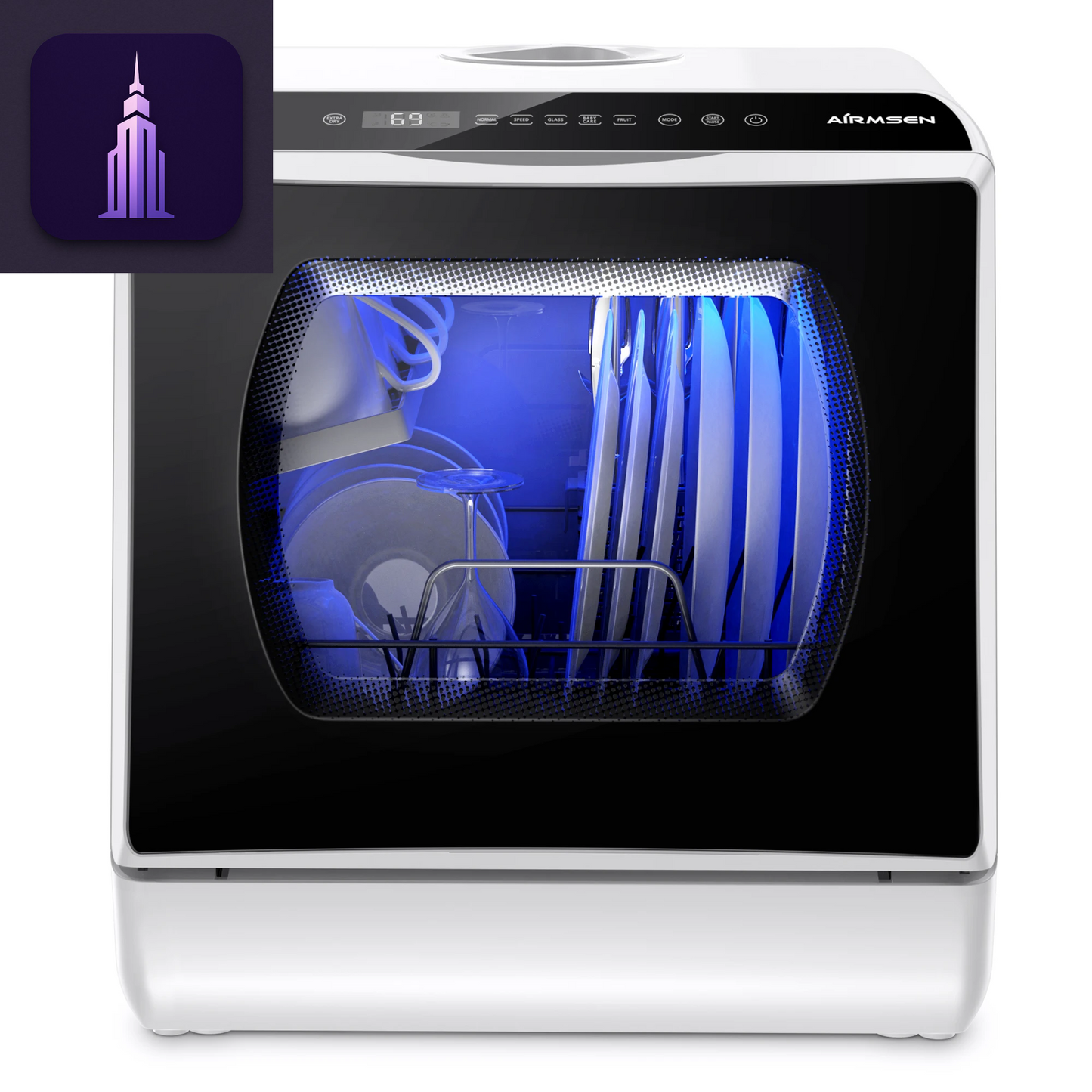 Portable Dishwasher with Dryer