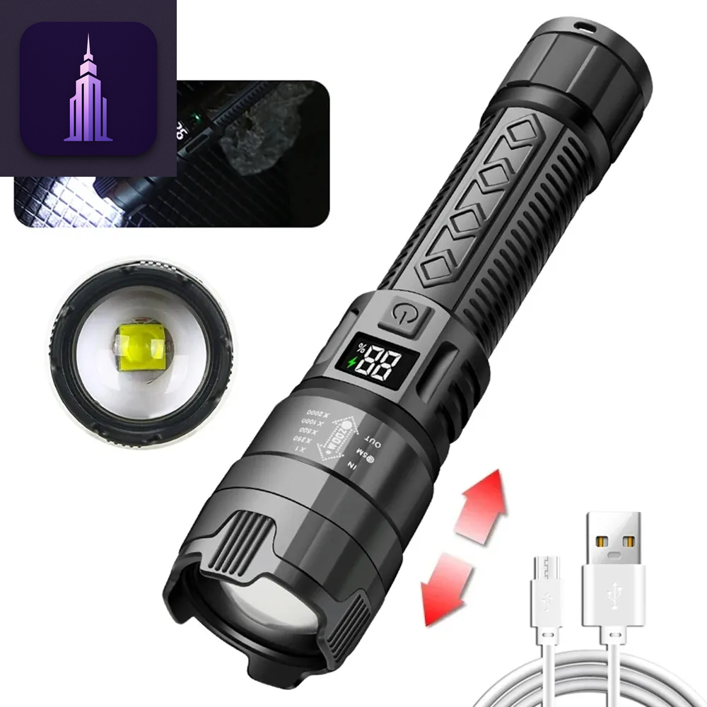USB Rechargeable LED Flashlight