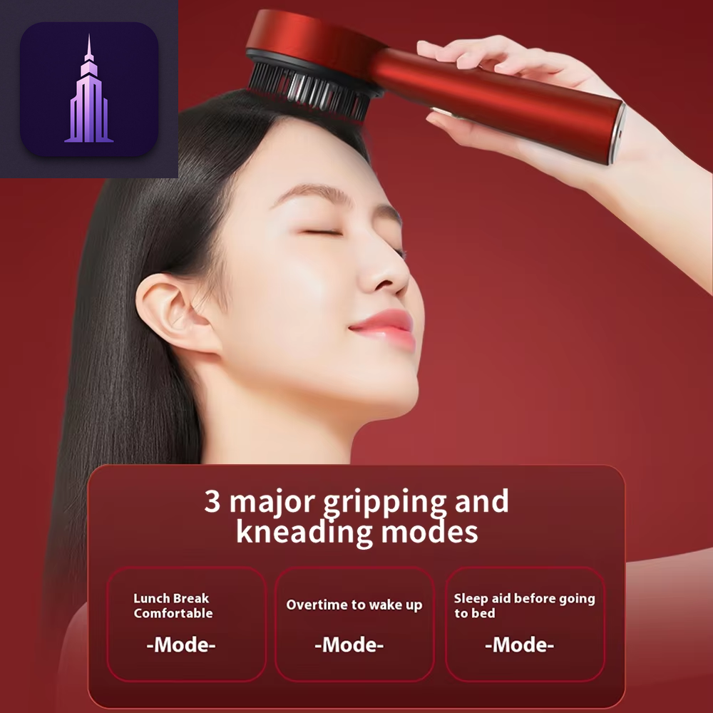 Electric Red Light Scalp Comb