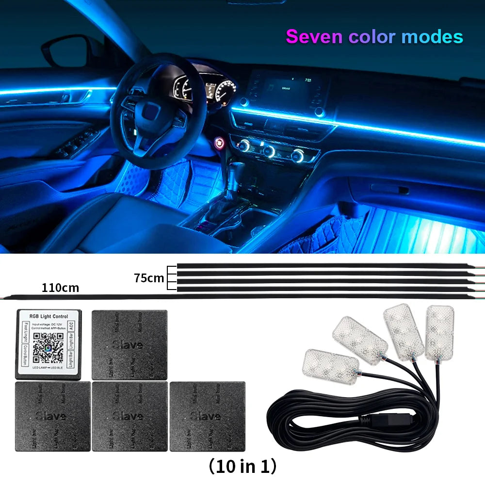 22-in-1 RGB LED Car Ambient Lights