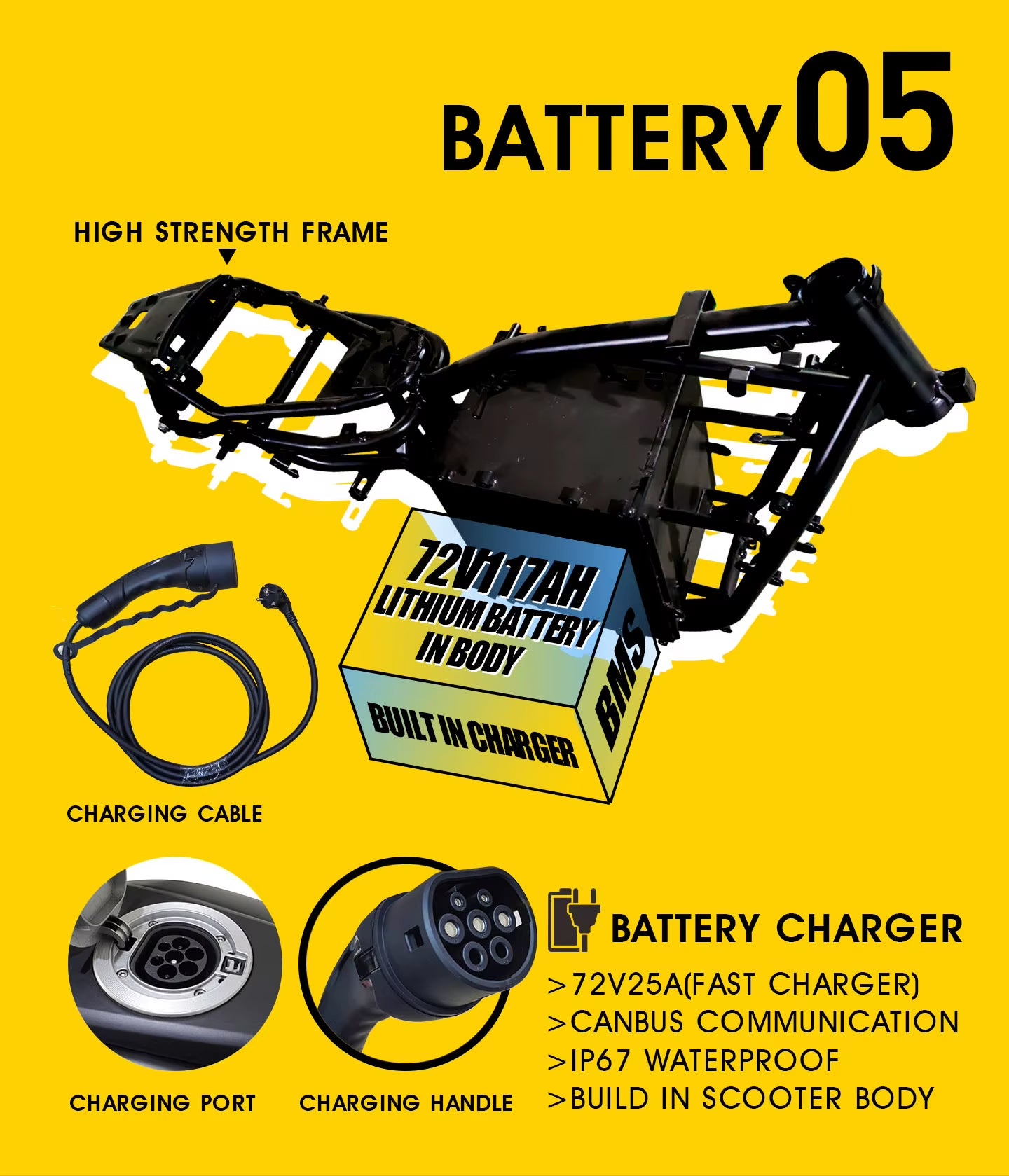 120Km/H Off-Road Electric Motorcycle