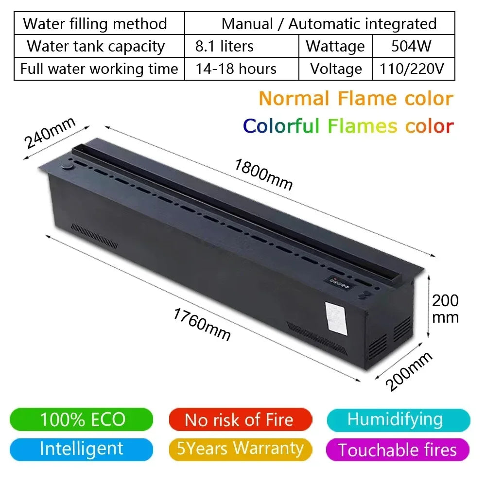 LumiMist — Premium 3D Steam Fireplace