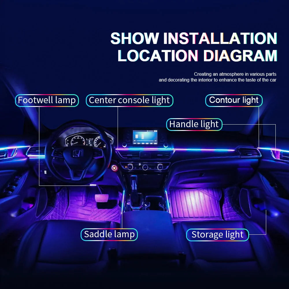 22-in-1 RGB LED Car Ambient Lights