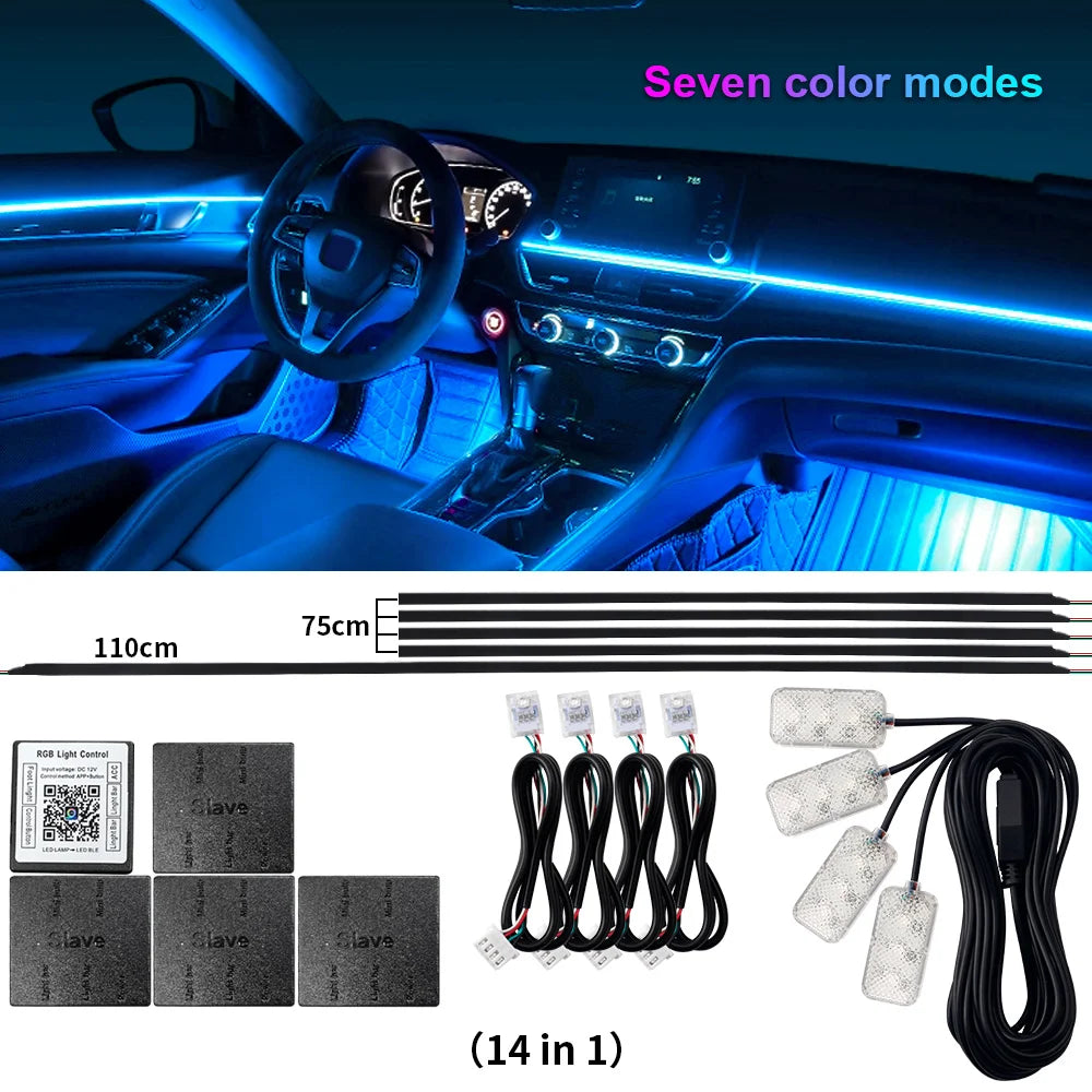 22-in-1 RGB LED Car Ambient Lights