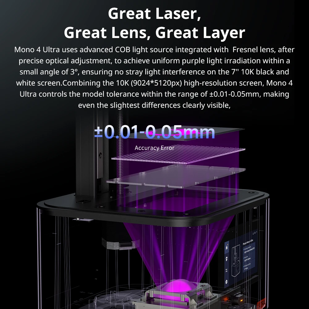 Photon Ultra 10K — Precision LCD 3D Printer