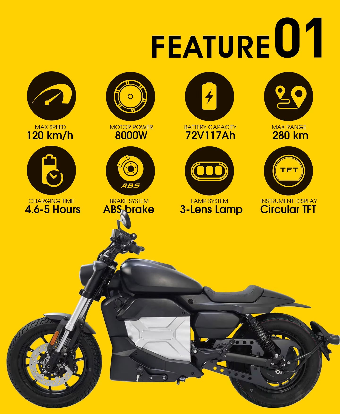 120Km/H Off-Road Electric Motorcycle