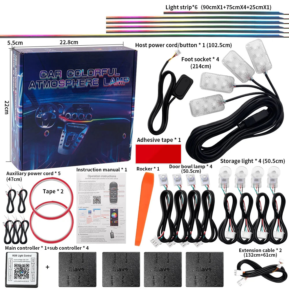 22-in-1 RGB LED Car Ambient Lights