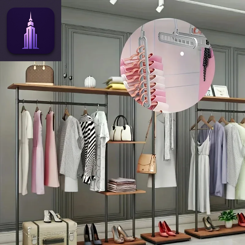 3Pcs Foldable 9-Hole Hangers