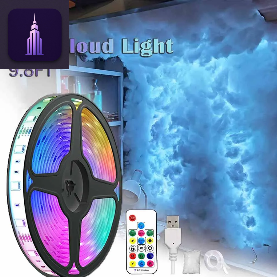 LED 3D Lightning Cloud Light