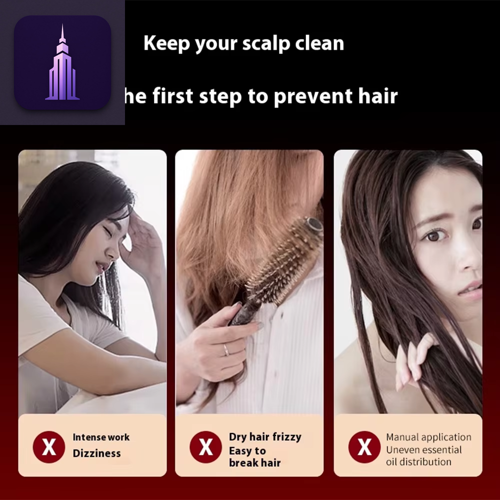 Electric Red Light Scalp Comb