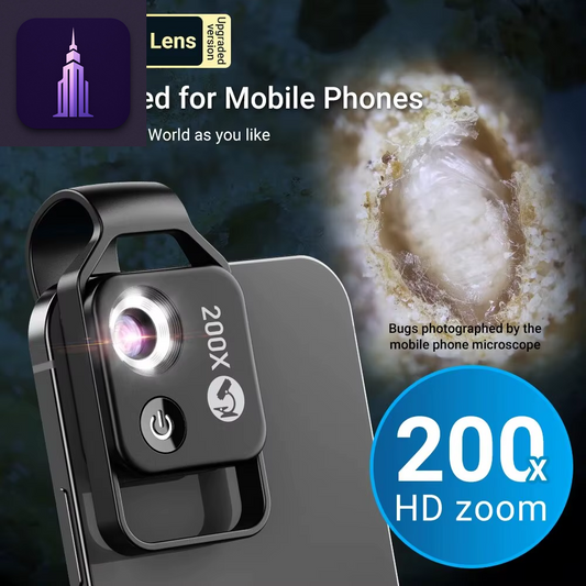 200X Pocket Microscope Phone Lens