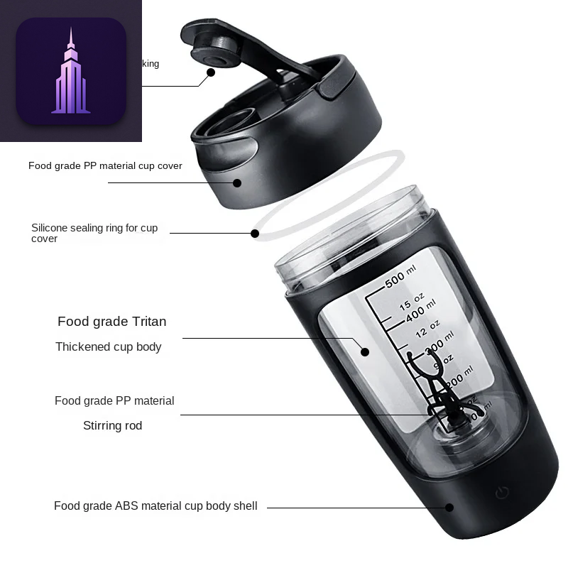 650Ml USB Electric Protein Shaker