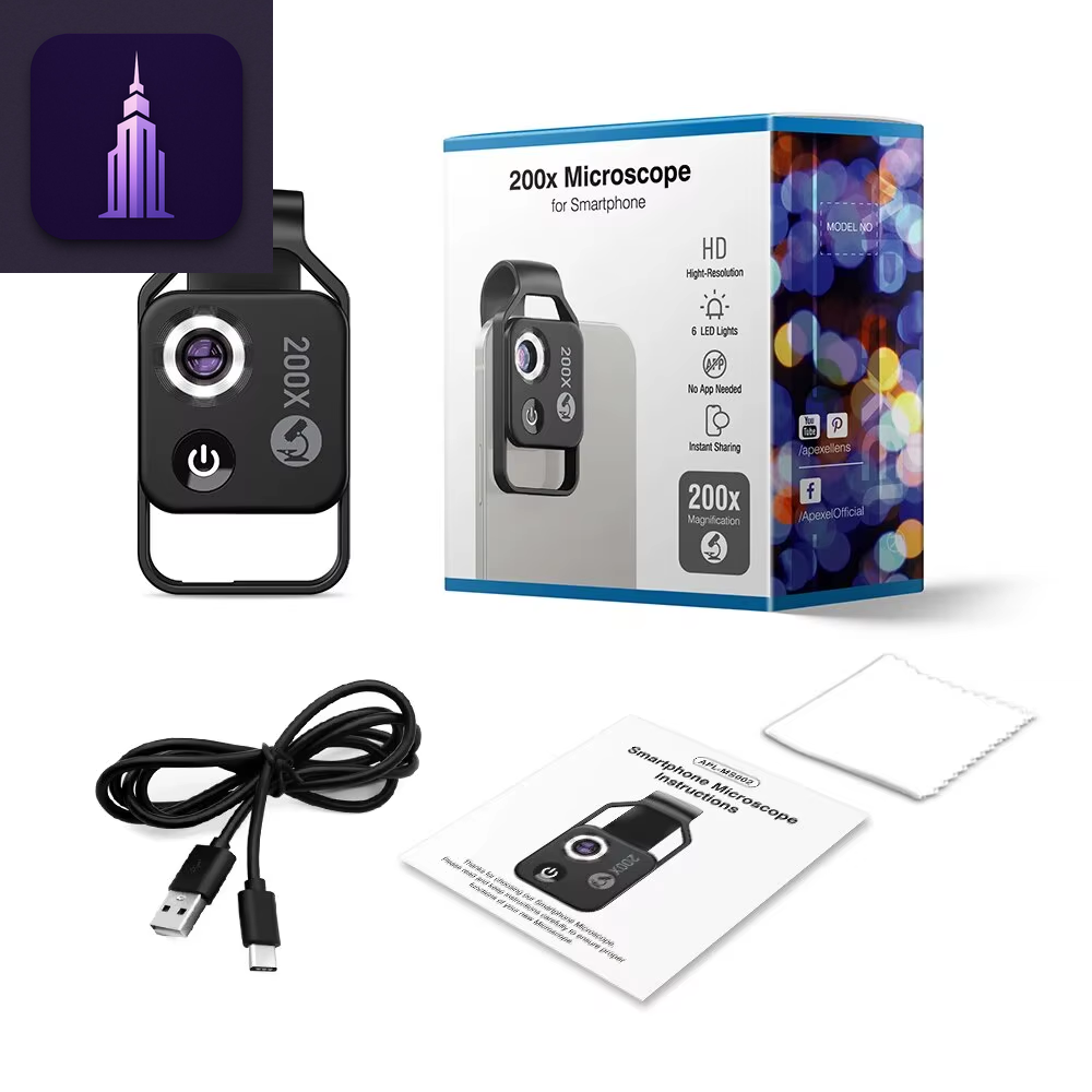 200X Pocket Microscope Phone Lens