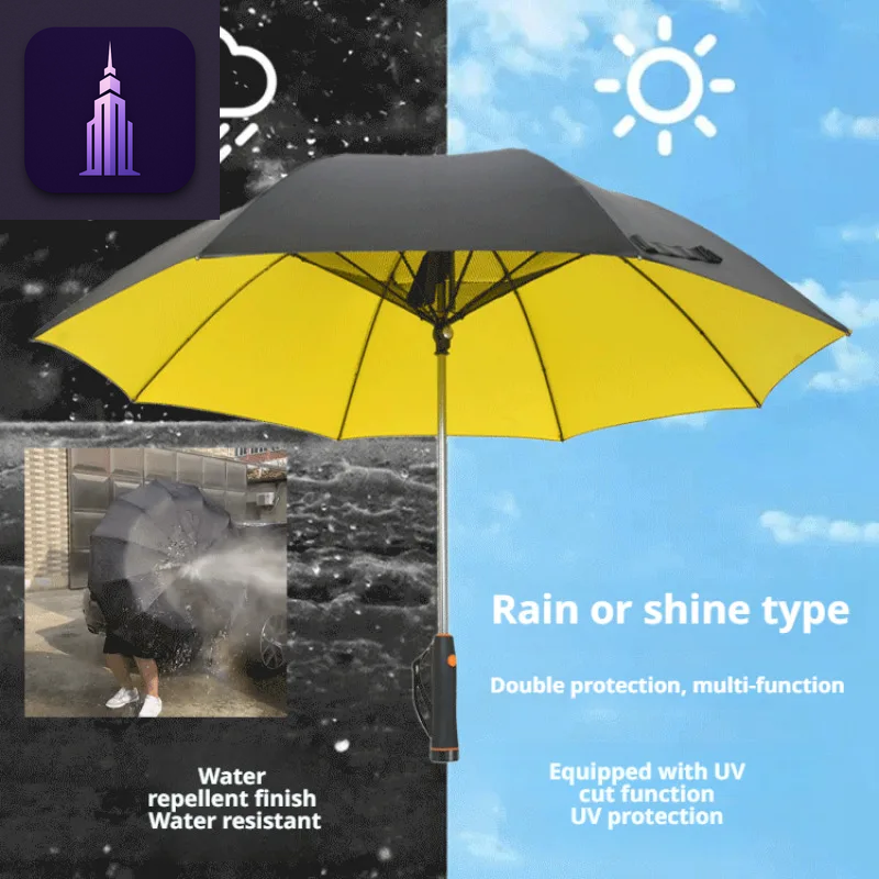 Vinyl Umbrella Cooling Fan Umbrella