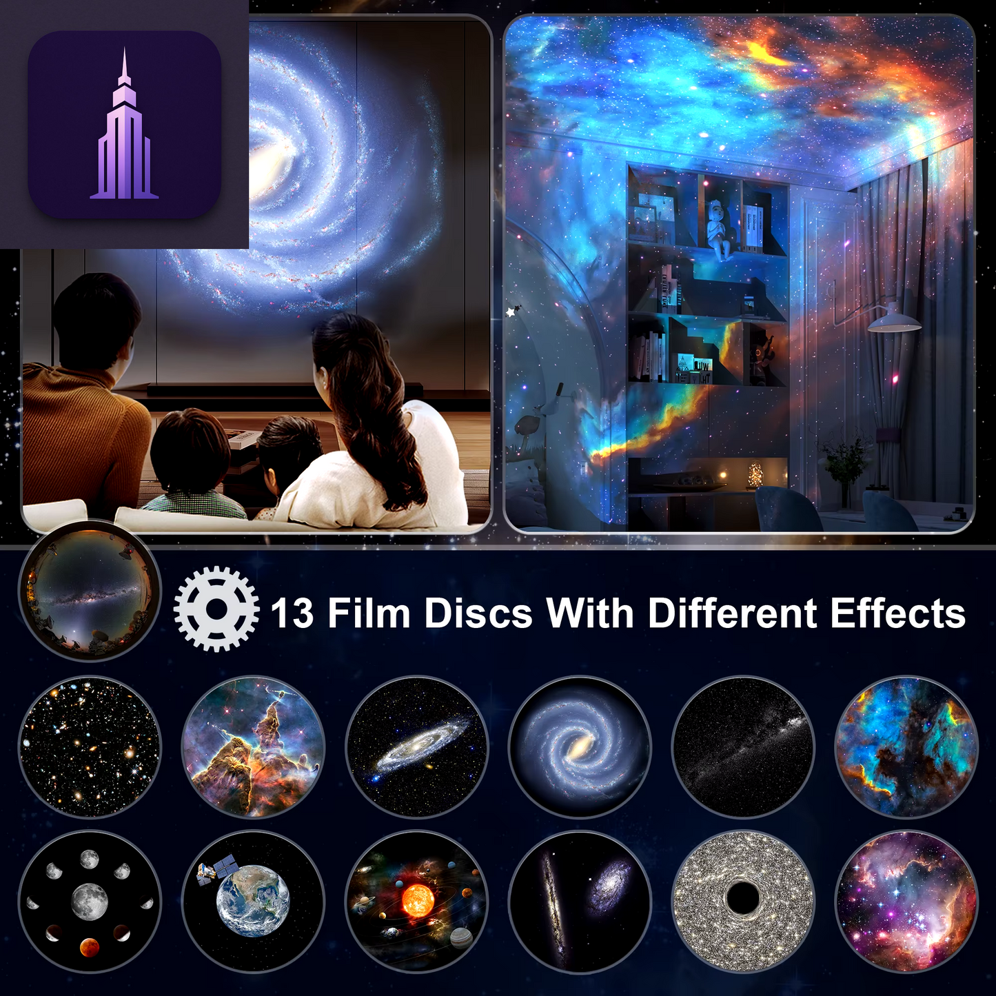 13 in 1 Aurora  Night Light Star Projector