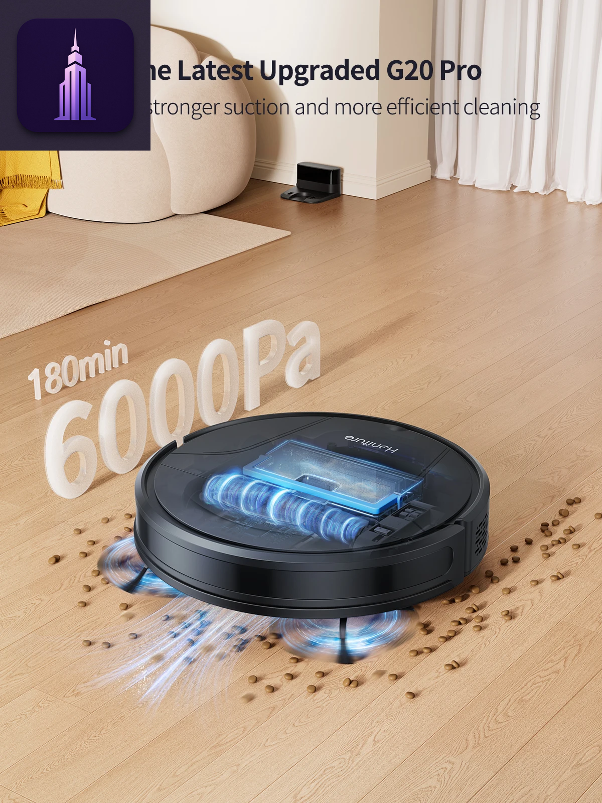 6000Pa 3-in-1 Robot Vacuum