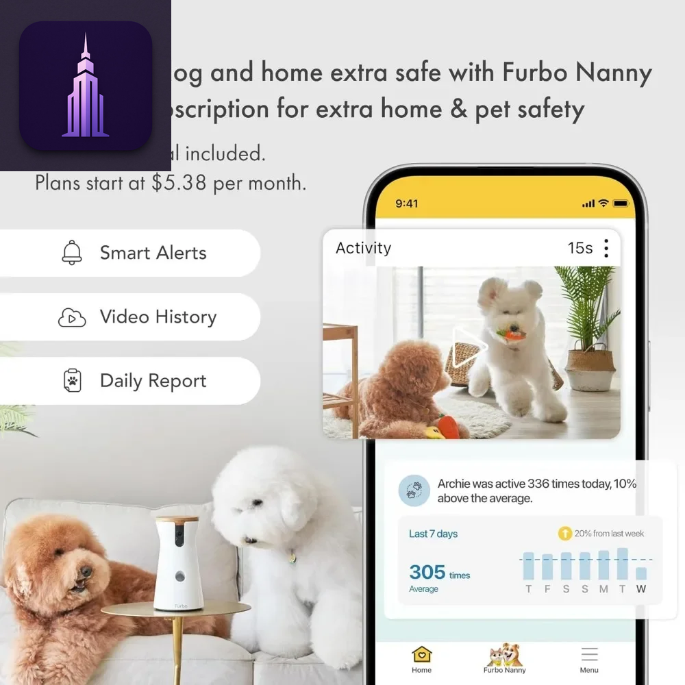 360° Dog Camera with Treats