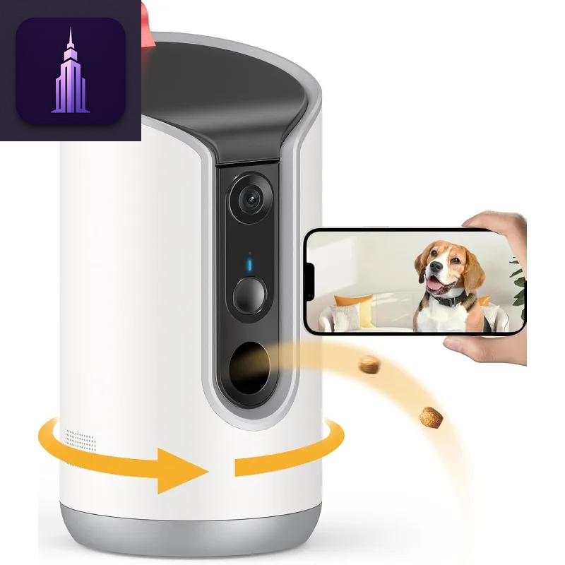 2K Pet Camera with Treat Dispenser