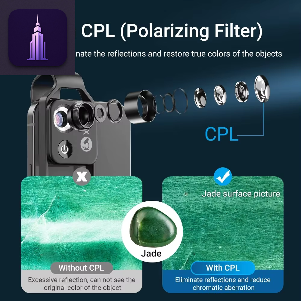 200X Pocket Microscope Phone Lens