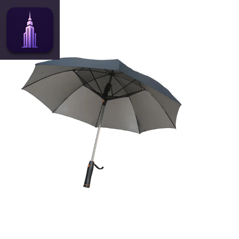 Vinyl Umbrella Cooling Fan Umbrella