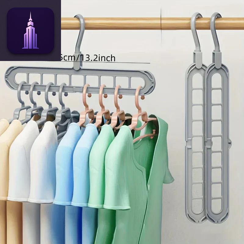 3Pcs Foldable 9-Hole Hangers