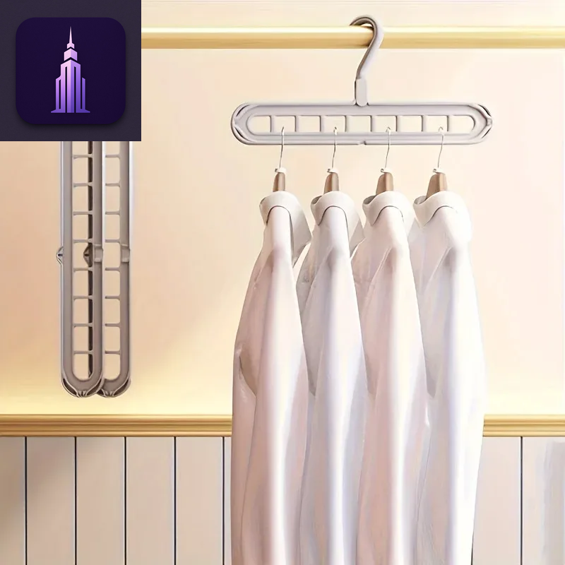 3Pcs Foldable 9-Hole Hangers