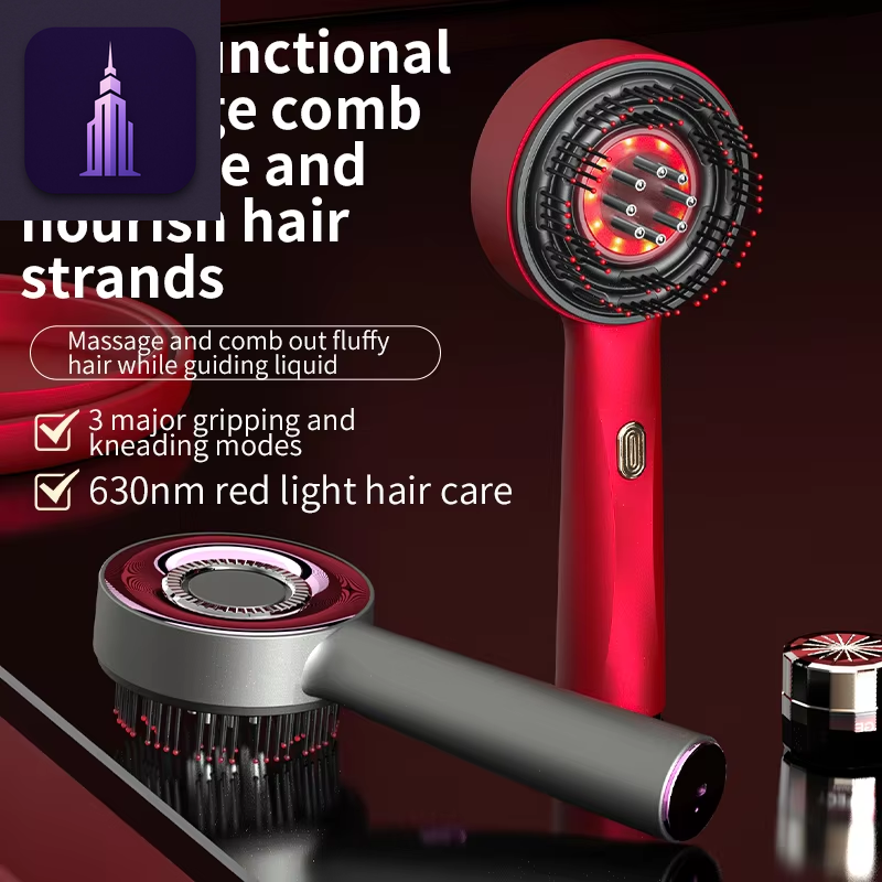 Electric Red Light Scalp Comb