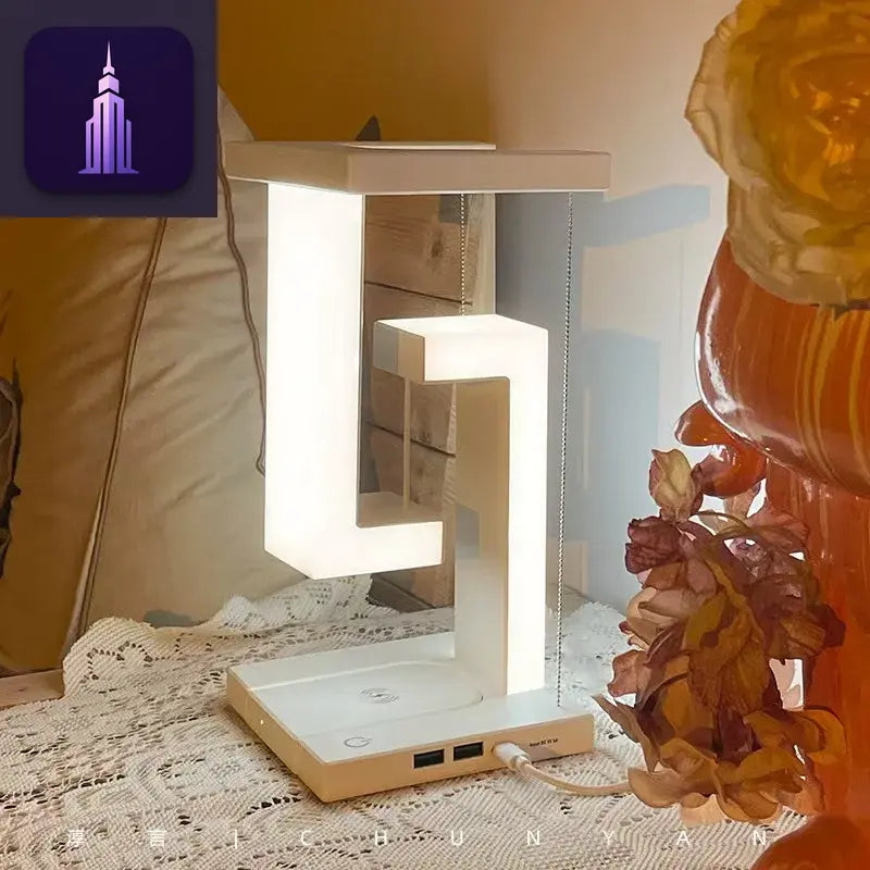 Night Desk Lamp with Wireless Charging