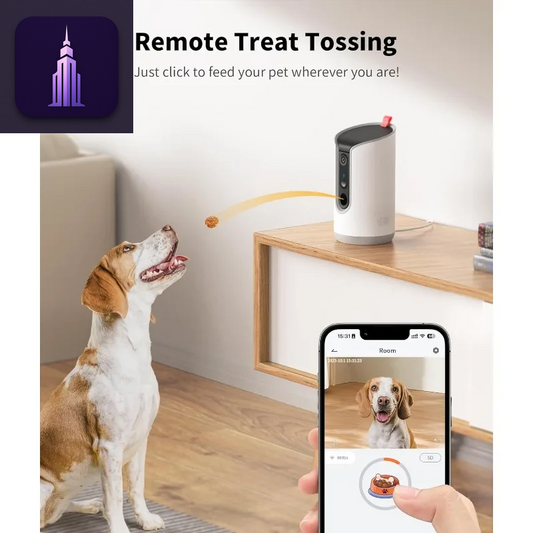 2K Pet Camera with Treat Dispenser