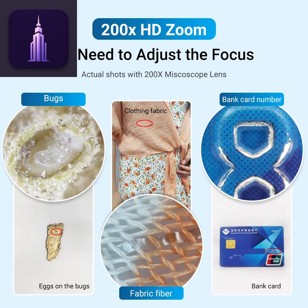 200X Pocket Microscope Phone Lens