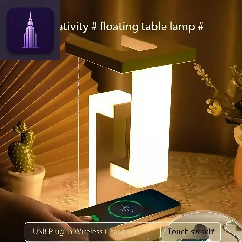 Night Desk Lamp with Wireless Charging