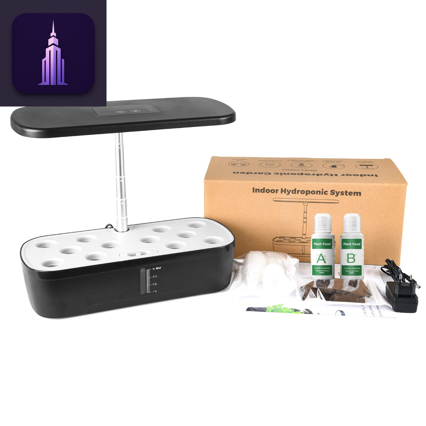 12-Hole Hydroponic Growing Kit