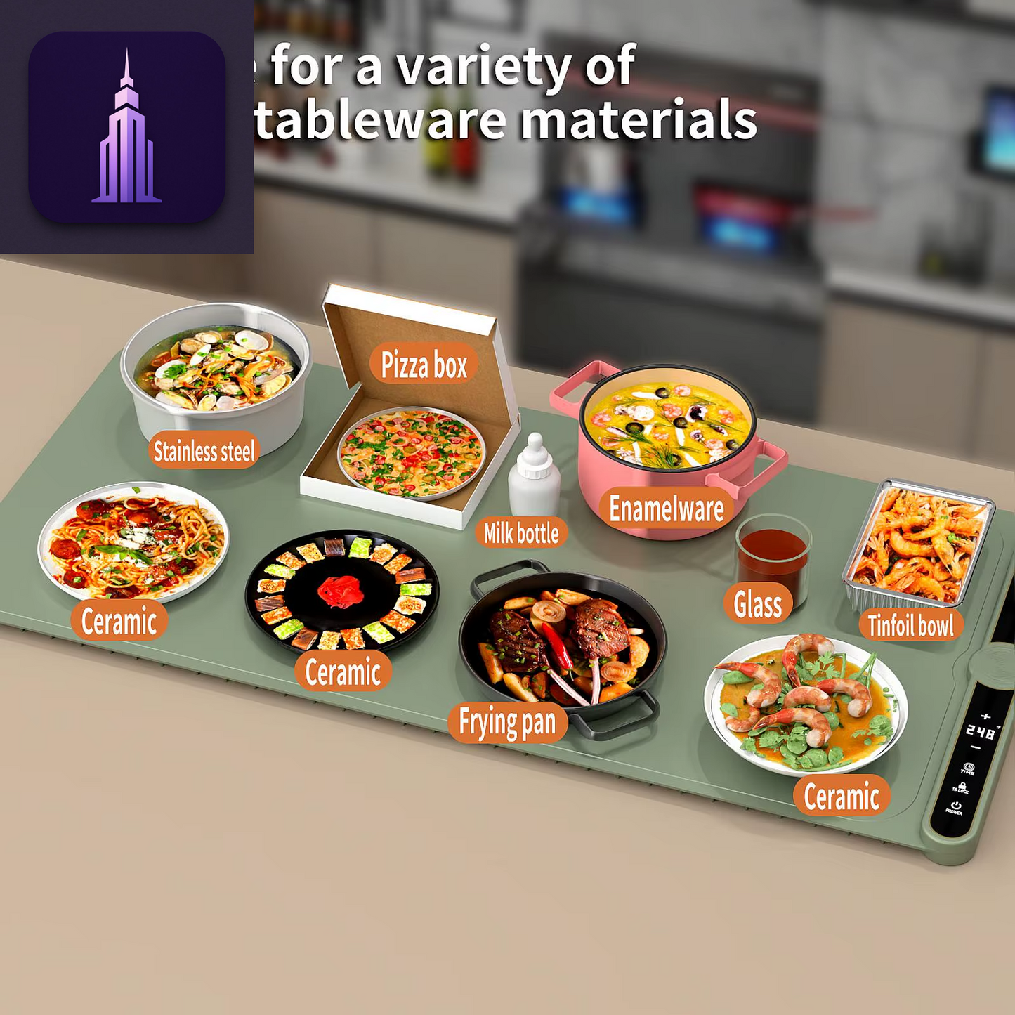 Electric Adjustable Warming Tray