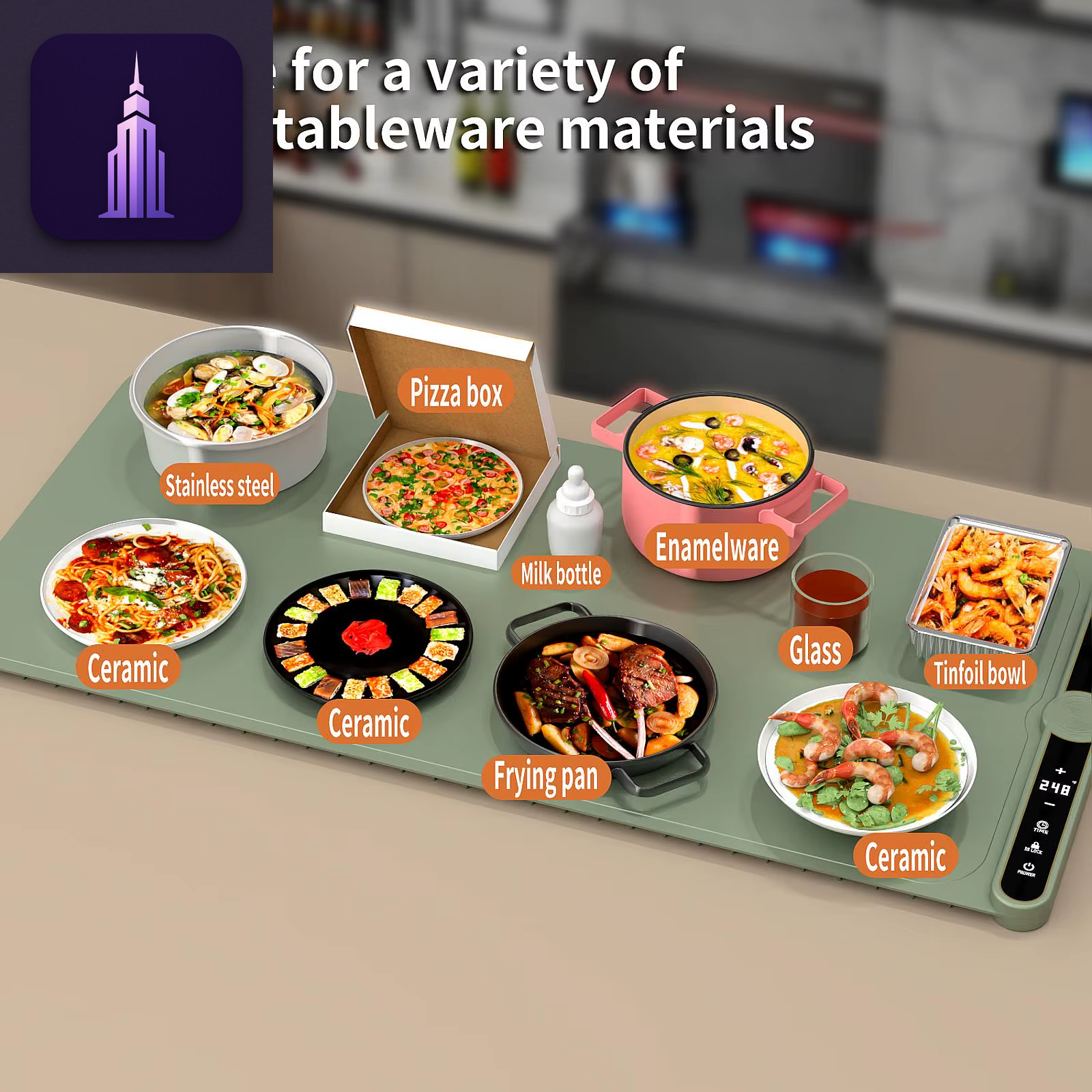 Electric Adjustable Warming Tray