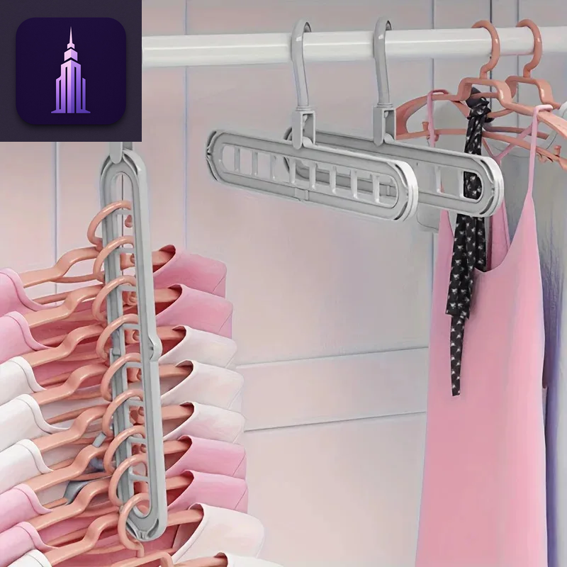 3Pcs Foldable 9-Hole Hangers