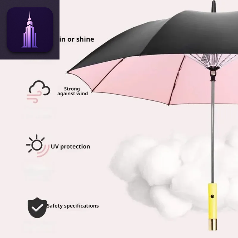 Vinyl Umbrella Cooling Fan Umbrella