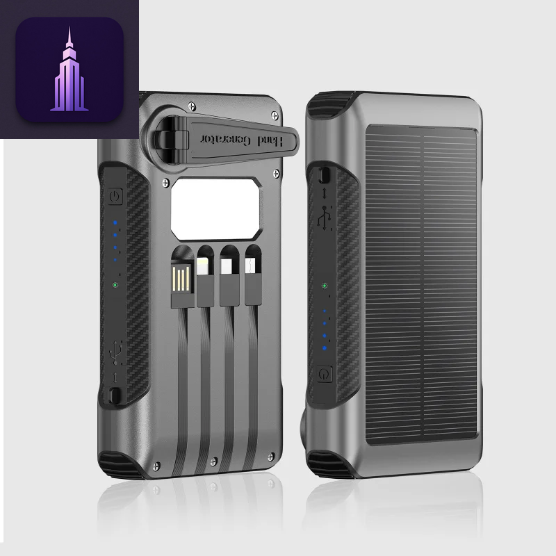 Hand-Crank Solar Power Bank