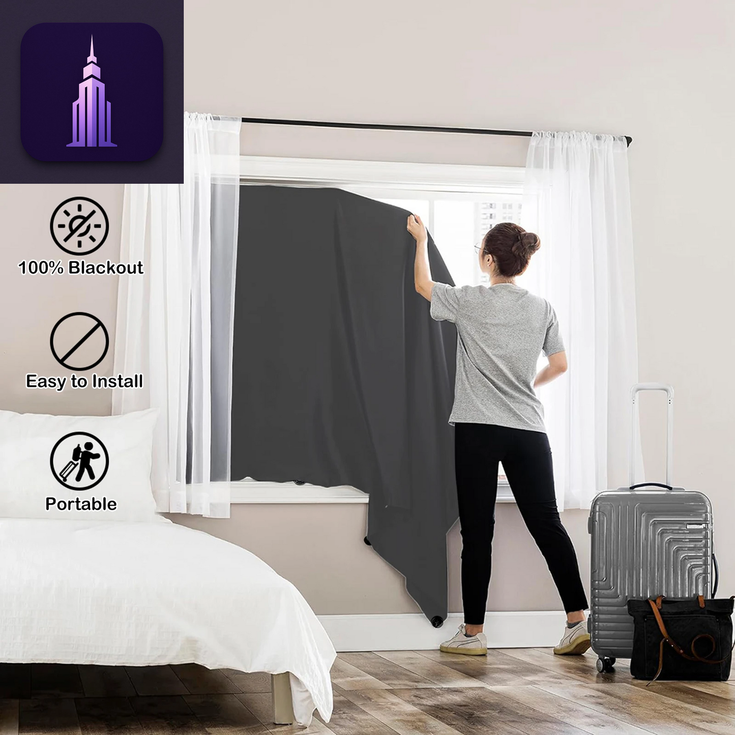 100% Blackout Window Curtain